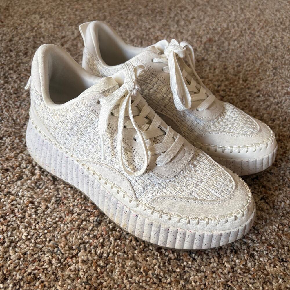 Universal Thread Dolen Woven Platform Comfort Sneakers - White Women's Size 8.5